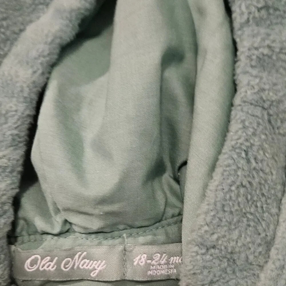 Old Navy 18-24 Green Frog Fleece Halloween Costume Toad Dress Up Hoodie